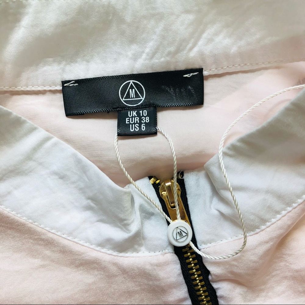 Missguided blush pink pullover half zip top sz 6 - Picture 2 of 10